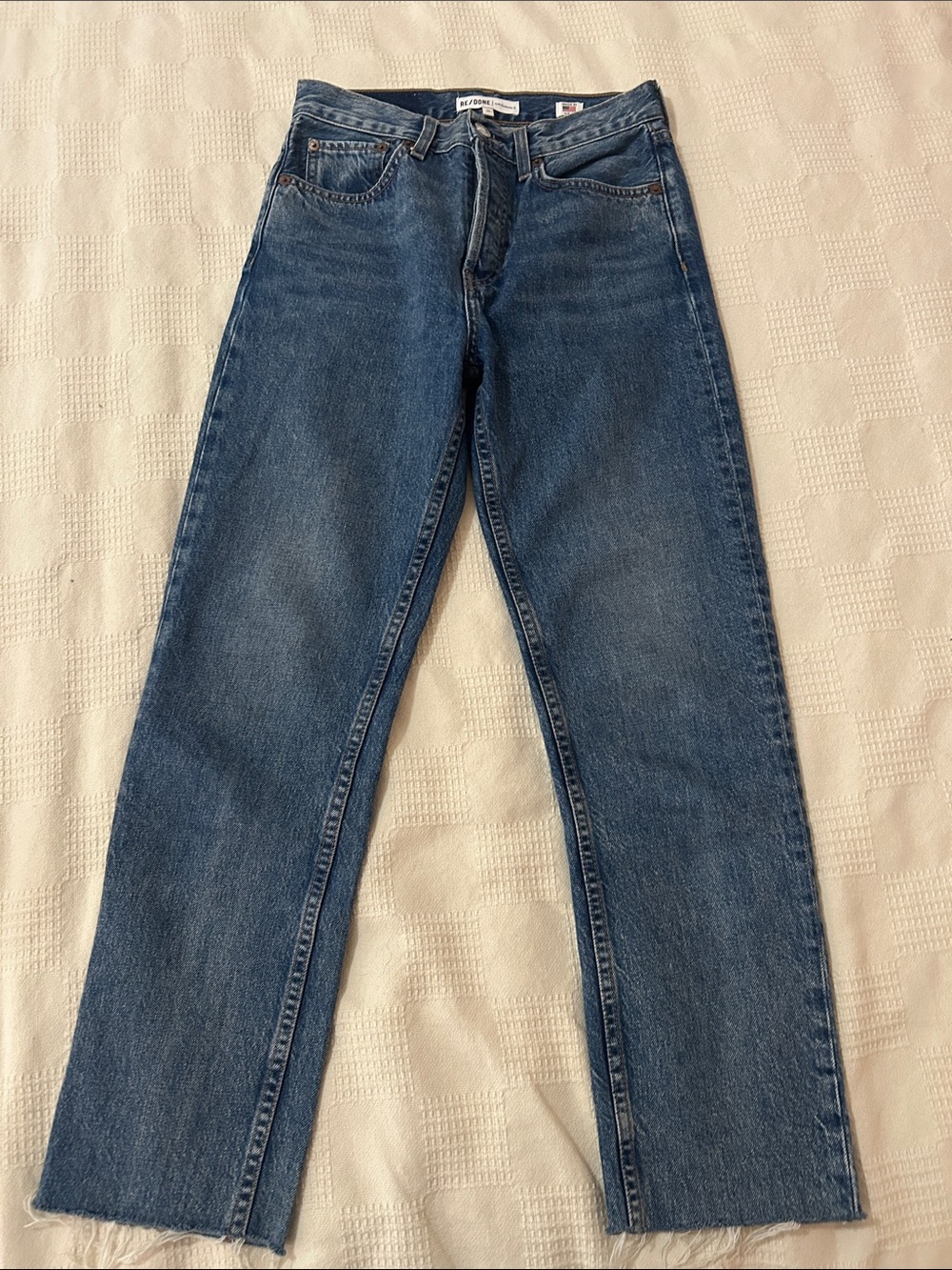 Re/Done originals straight jeans, size 25 non-stretch